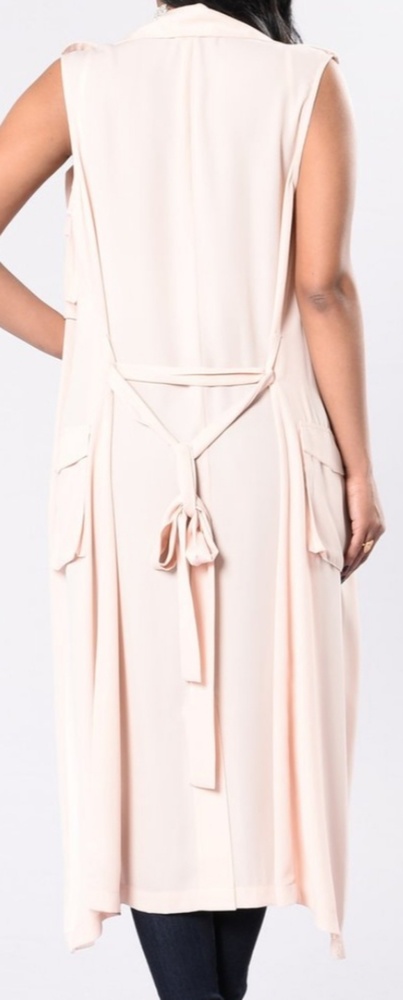 Nude Vest Trenchcoat - Picture 2 of 3